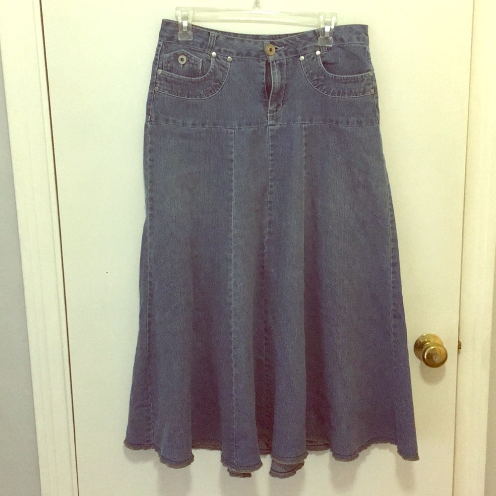 Full Denim Skirt